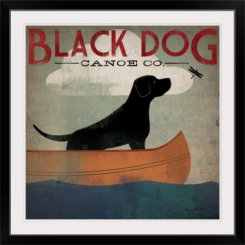 Archie & Oscar™ Black Dog Canoe by Ryan Fowler Graphic Art & Reviews